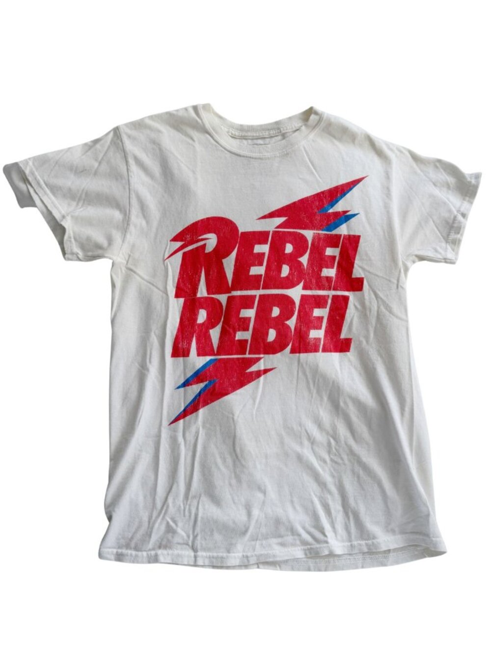 Dirty Cotton Scoundrels David Bowie Rebel Rebel Distressed Graphic T-shirt